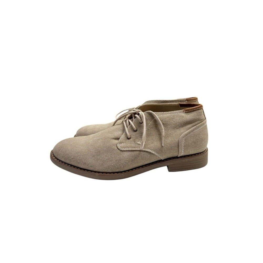 Izod Incent Mens Size 10.5 Tan Canvas Chukka Oxford Memory Foam Pre-Owned